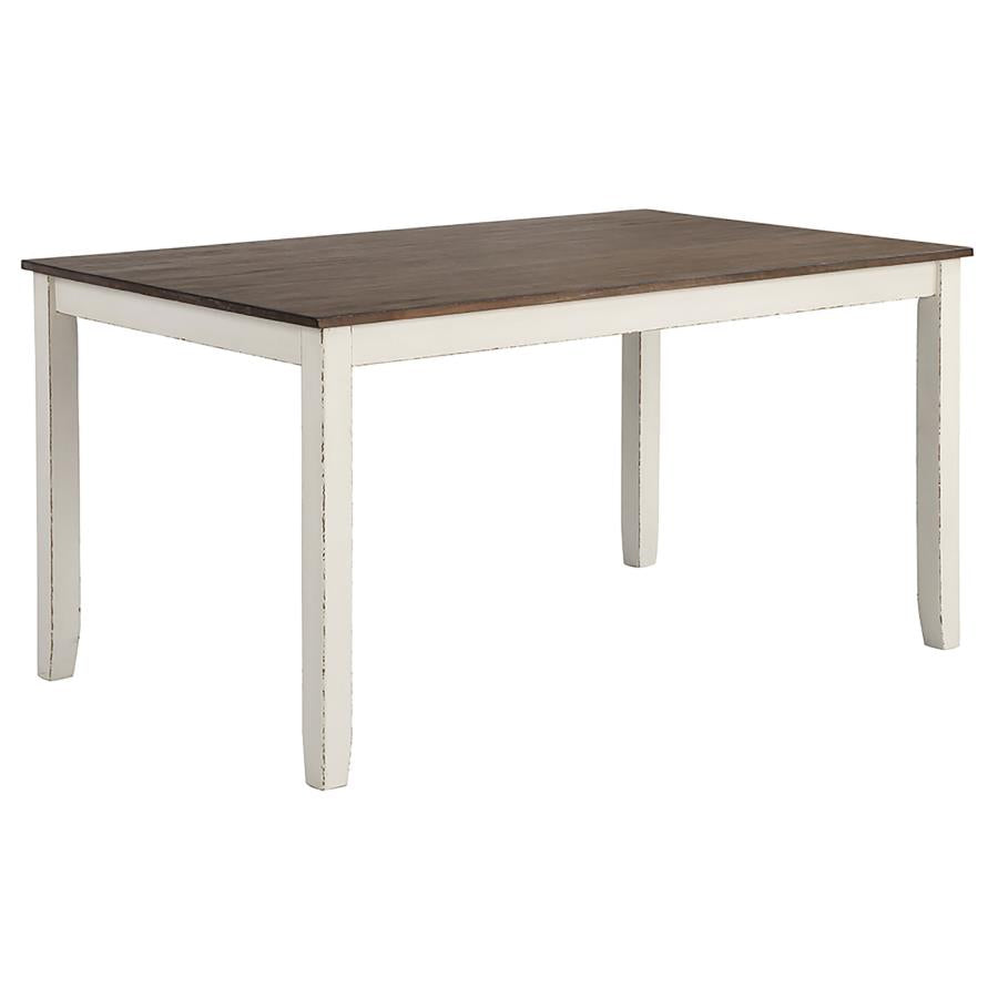 7-piece Rectangular Dining Set Vintage Vanilla