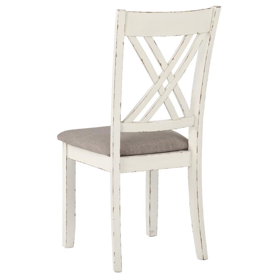 7-piece Rectangular Dining Set Vintage Vanilla