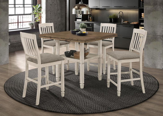 5-piece Drop Leaf Counter Dining Set