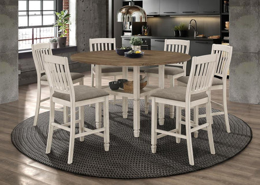 7-piece Drop Leaf Counter Dining Set