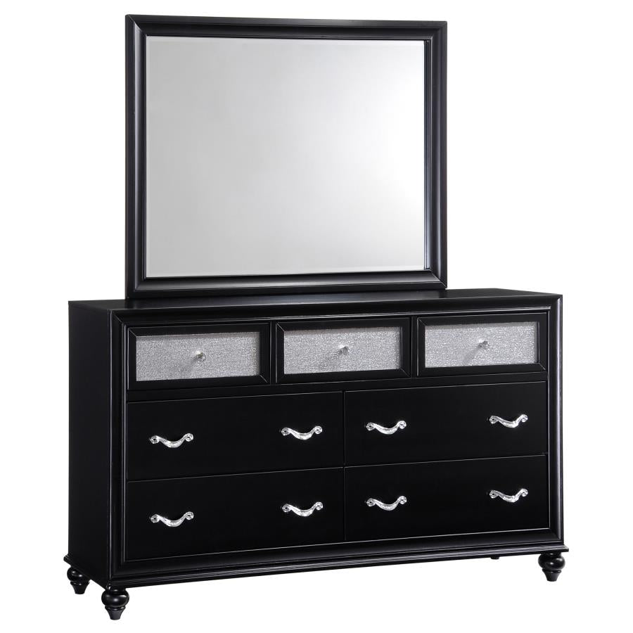 7 Drawer Dresser Black