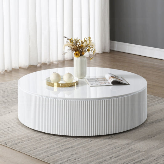 White Round Coffee Table