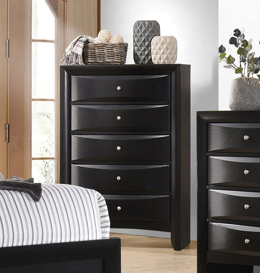 5-Drawer Chest Dresser Black