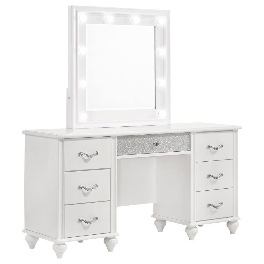 7-drawer Vanity Set with Lighting White