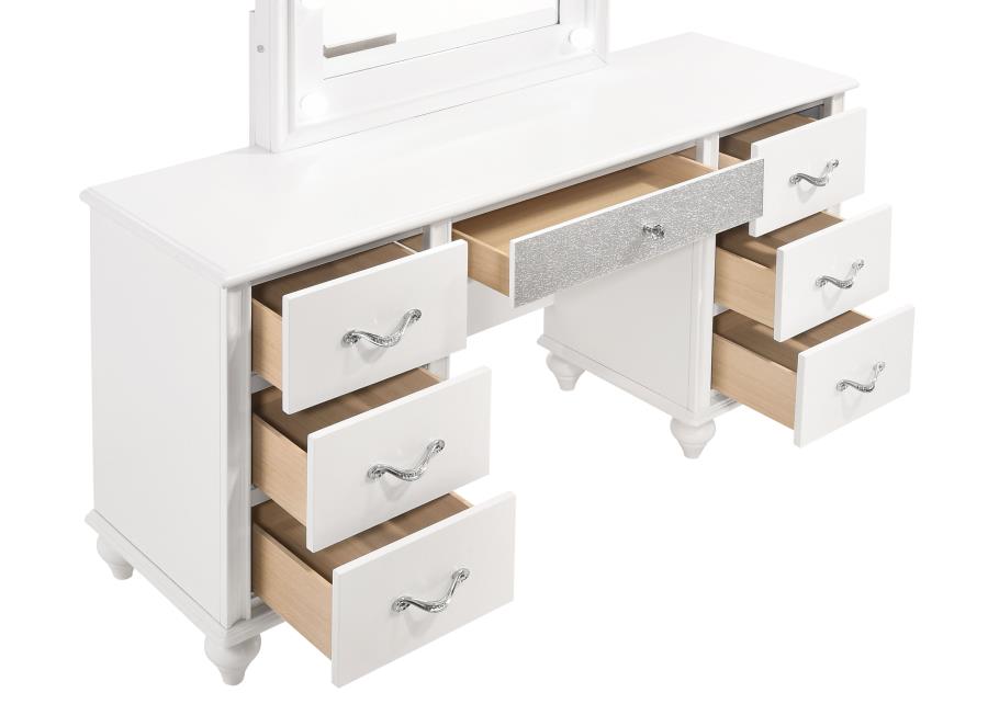 7-drawer Vanity Set with Lighting White