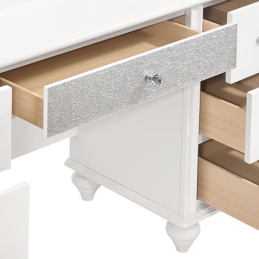 7-drawer Vanity Set with Lighting White