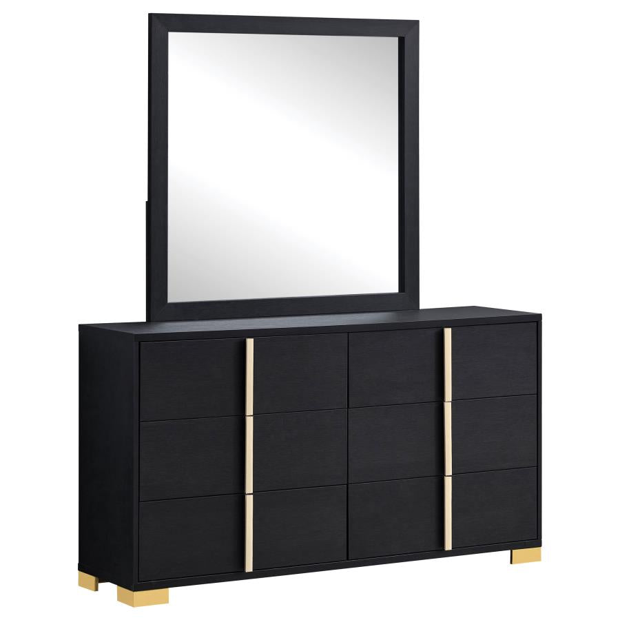 6 Drawer Dresser Black