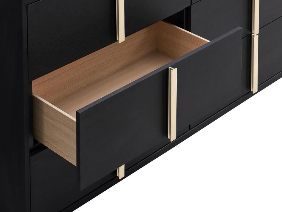 6 Drawer Dresser Black