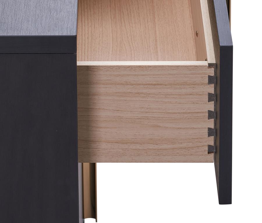 6 Drawer Dresser Black