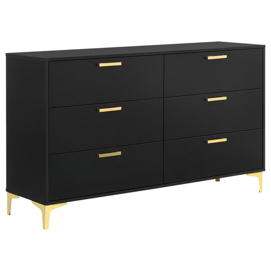 6 Drawer Dresser Black