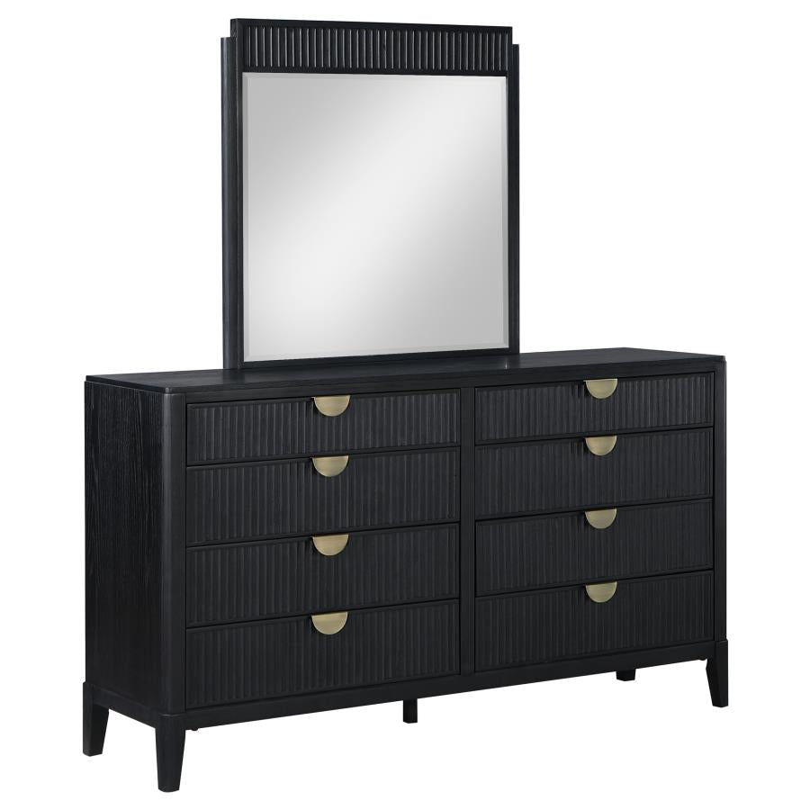 8 Drawer Dresser Black
