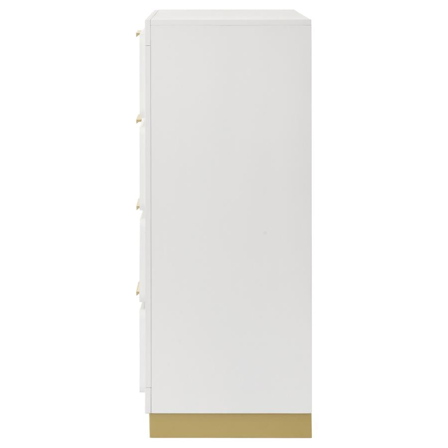 Chest of Drawers Modern White / Gold