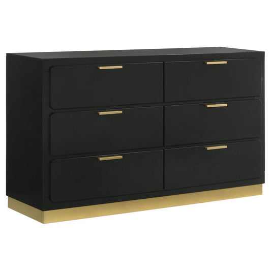 6 Drawer Dresser Black