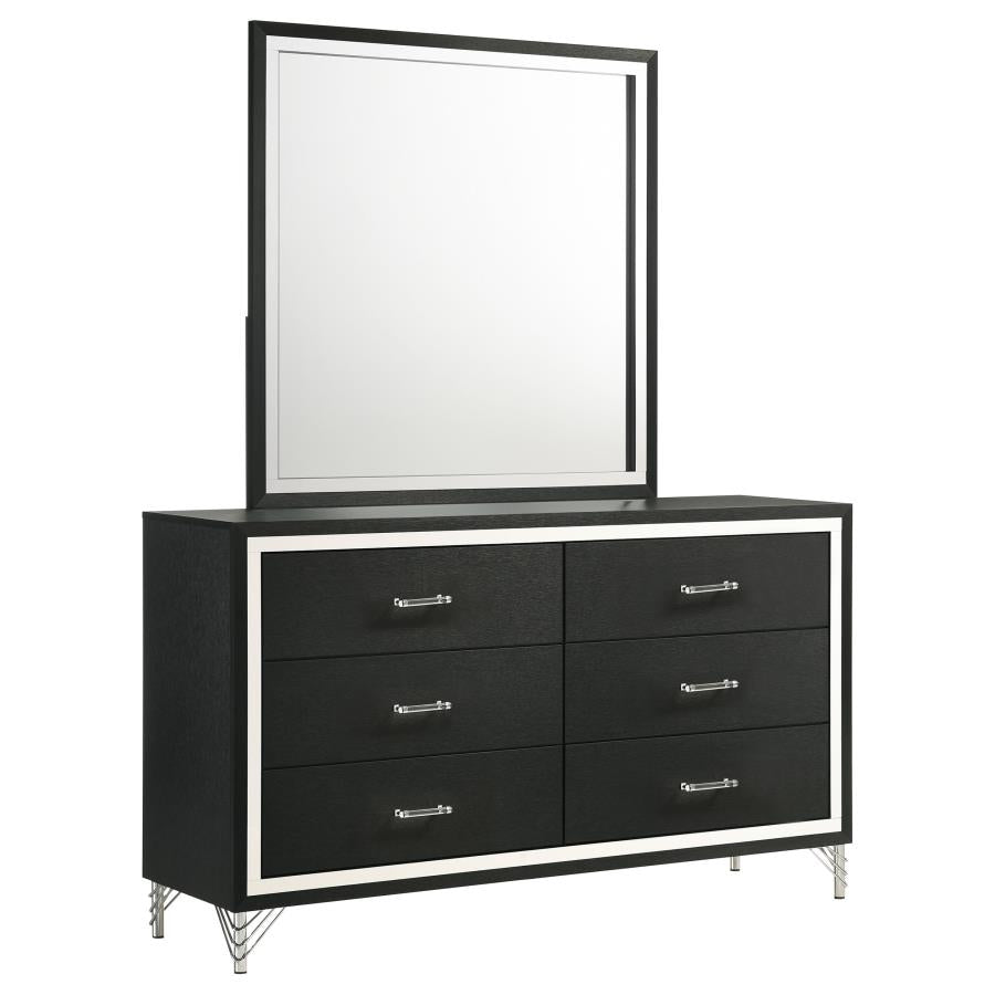 6 Drawer Dresser Black