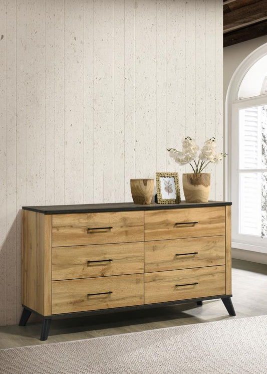 6-drawer Dresser Cabinet Natural Pine