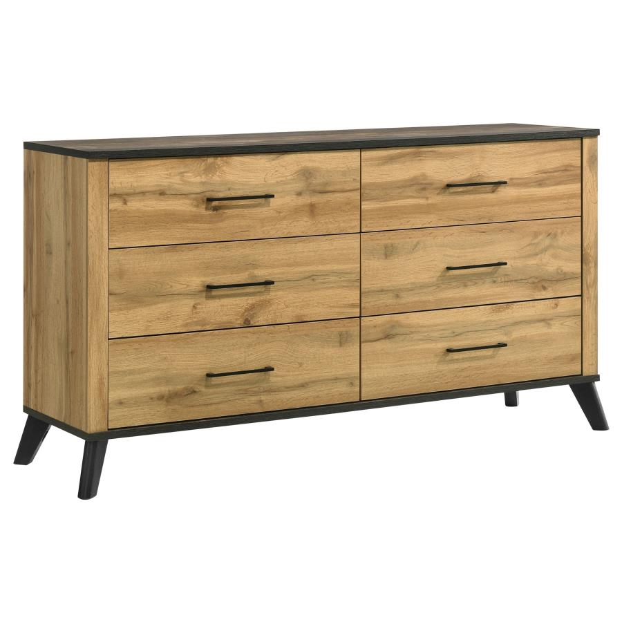 6-drawer Dresser Cabinet Natural Pine