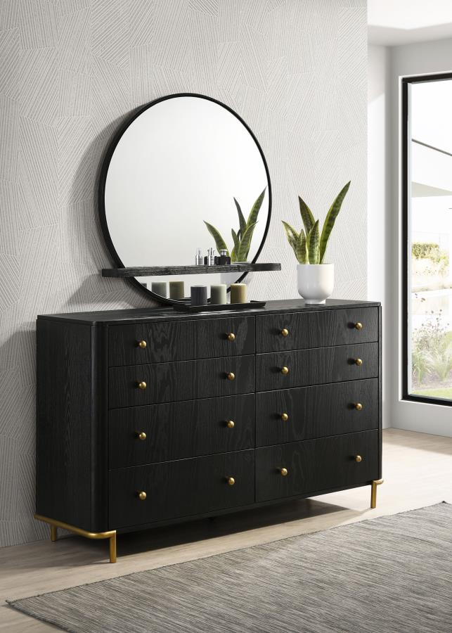 8 Drawer Dresser Black