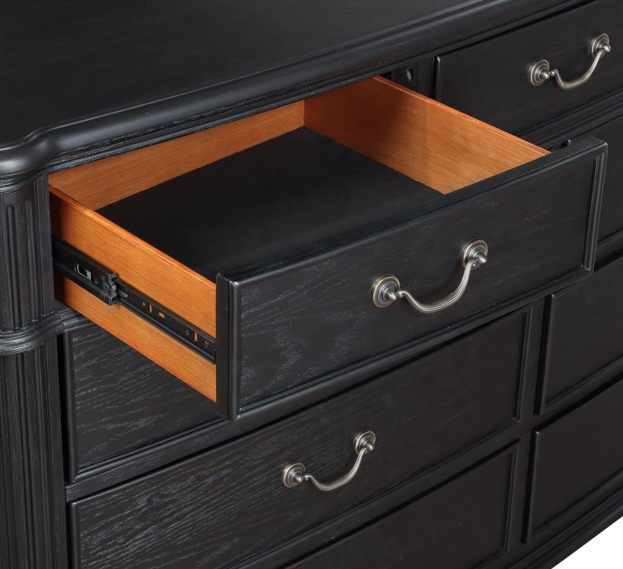 9 Drawer Dresser Black