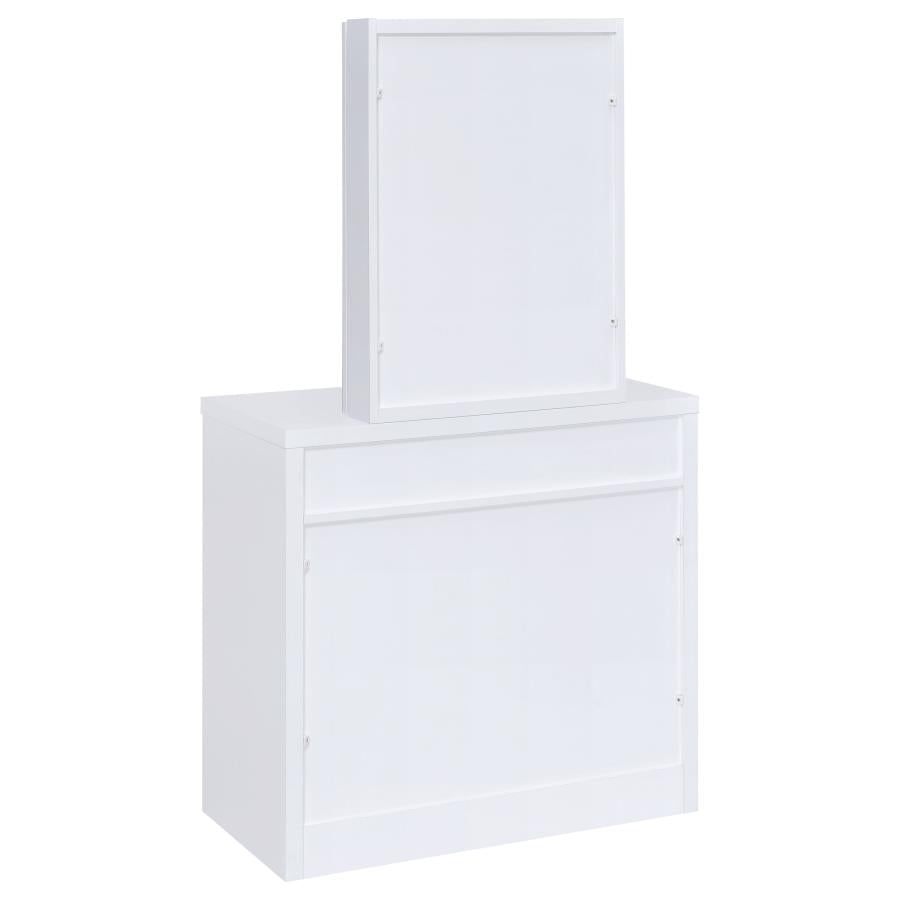 Vanity Set with Lift-Top Stool White