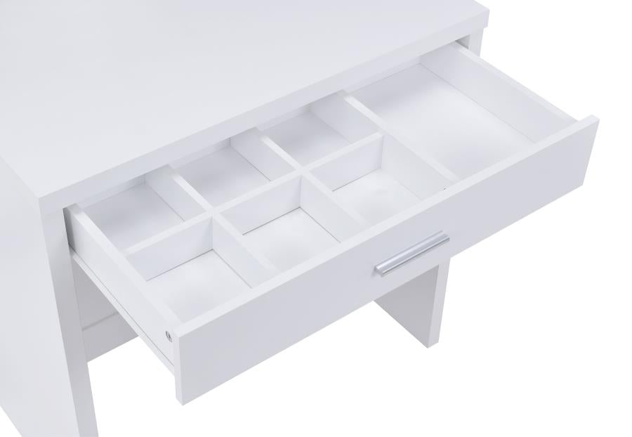 Vanity Set with Lift-Top Stool White