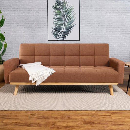 Upholstered Tufted Convertible Sofa Bed