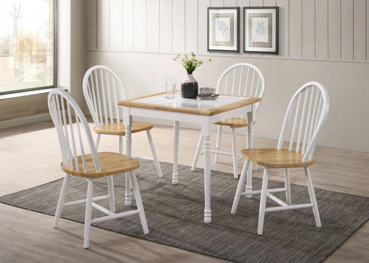 5-piece Square Windsor Dining Table Set