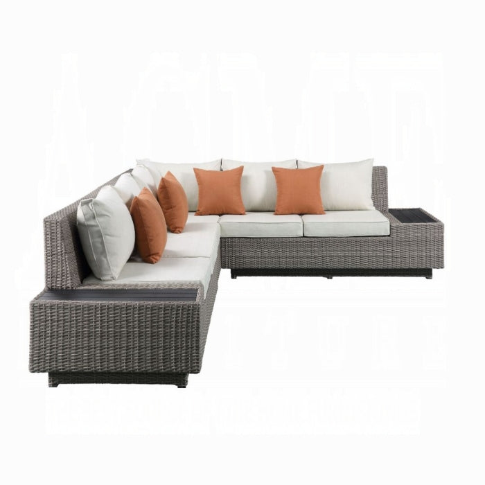 Patio Sectional Sofa and Coffee Table Set
