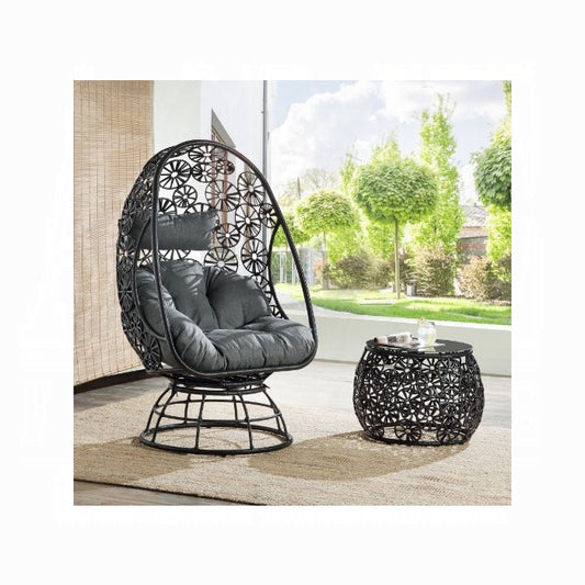 Patio Lounge Chair and Side Table Set