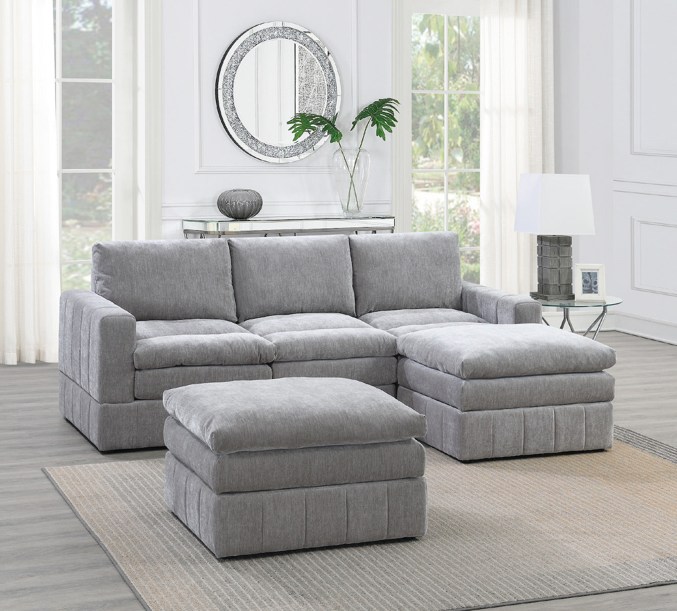 5-PC Modular Fabric Sectional Set