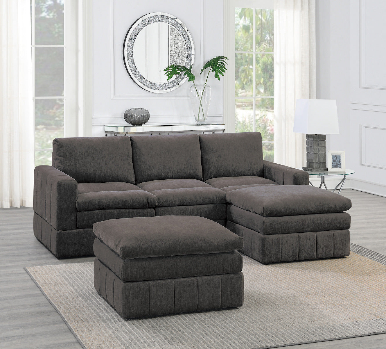 5-PC Modular Fabric Sectional Set