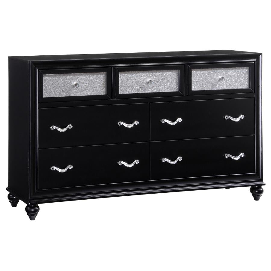 7 Drawer Dresser Black