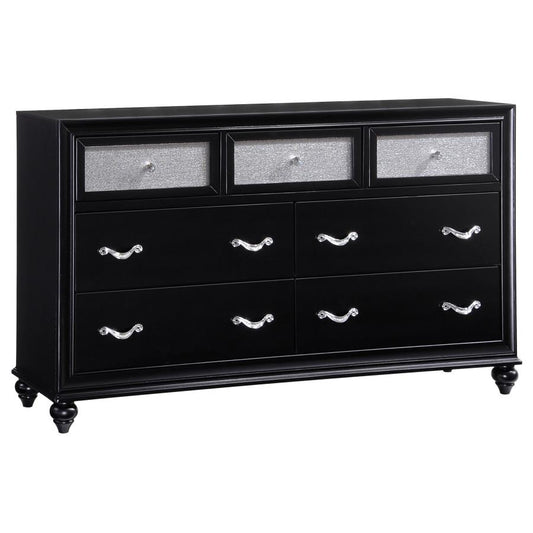 7 Drawer Dresser Black