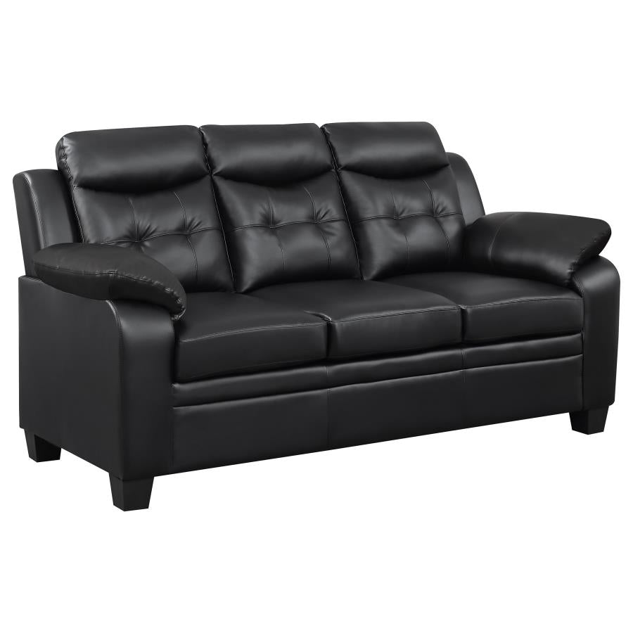 Upholstered Padded Arm Tufted Sofa Set