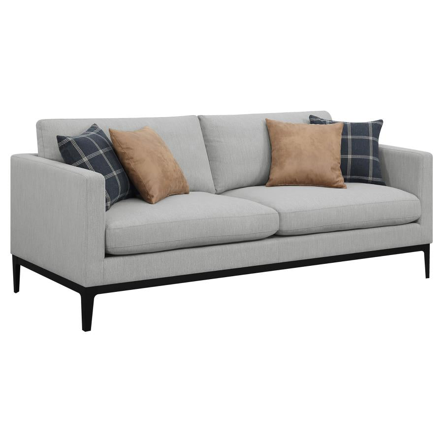 Upholstered Track Arm Sofa Set