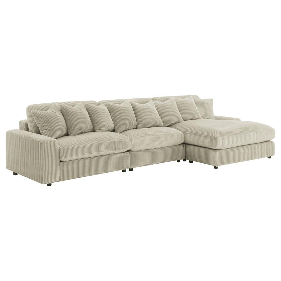 3-Piece Reversible Sectional Sofa