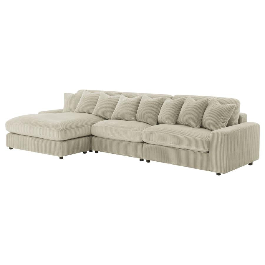 3-Piece Reversible Sectional Sofa