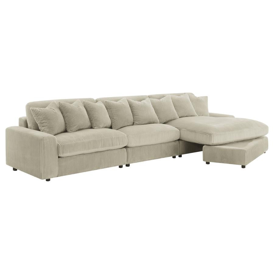 3-Piece Reversible Sectional Sofa