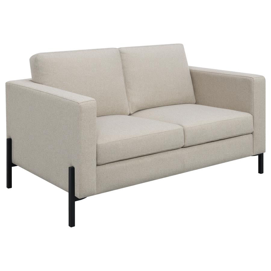 Upholstered Track Arm Sofa Set