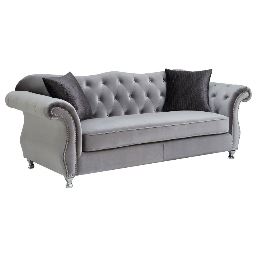 Upholstered Tufted Sofa Set