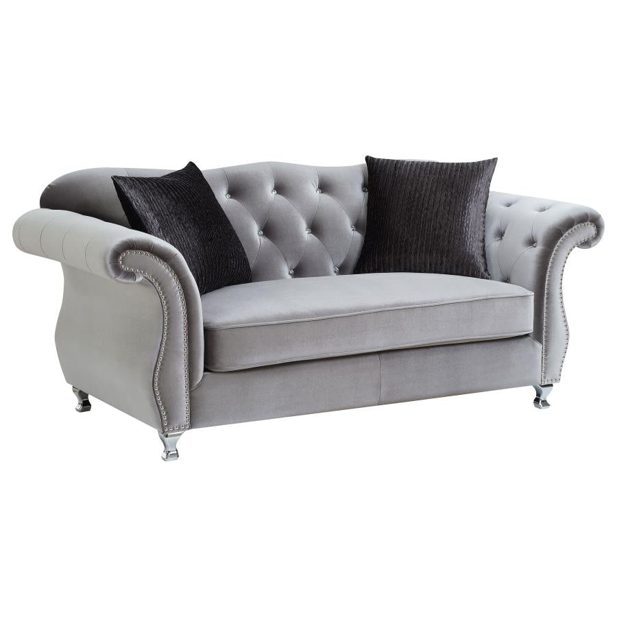 Upholstered Tufted Sofa Set