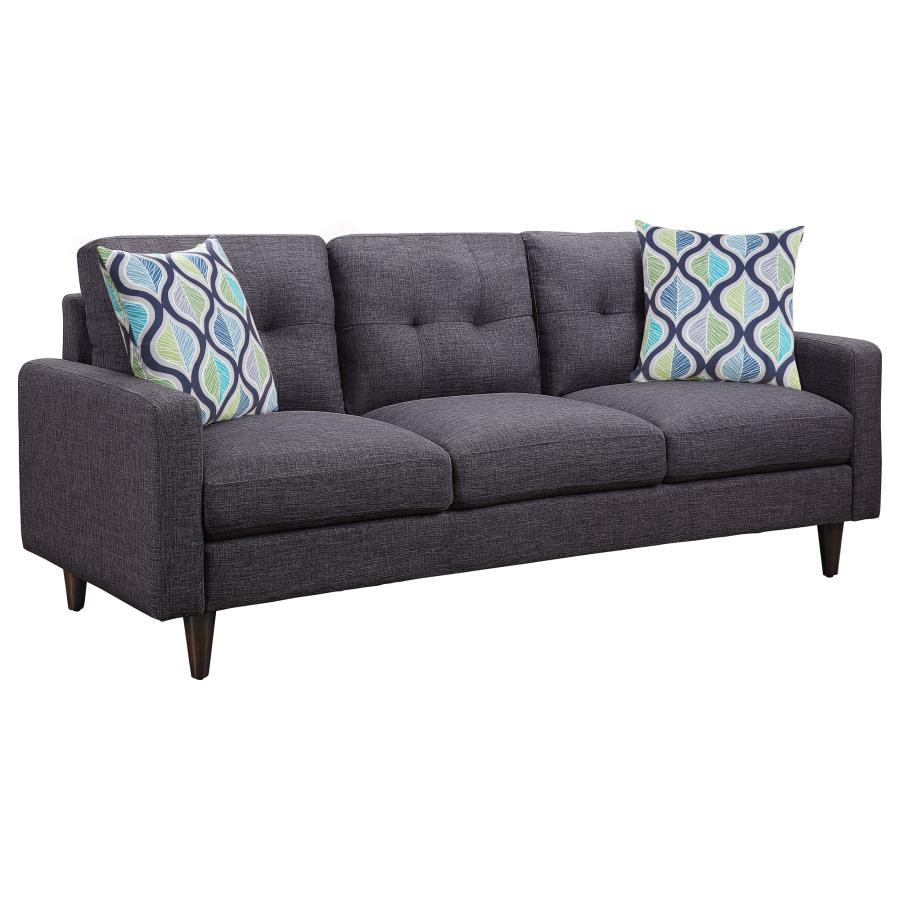 Upholstered Track Arm Sofa Set