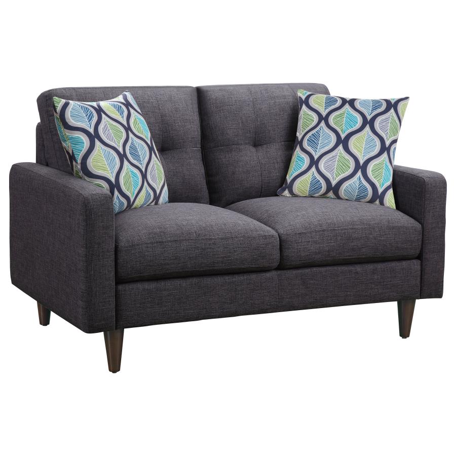 Upholstered Track Arm Sofa Set