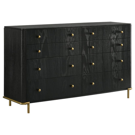 8 Drawer Dresser Black
