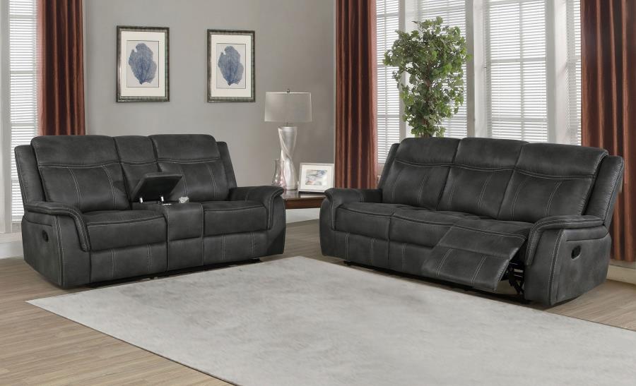 Upholstered Manual Reclining Sofa Set