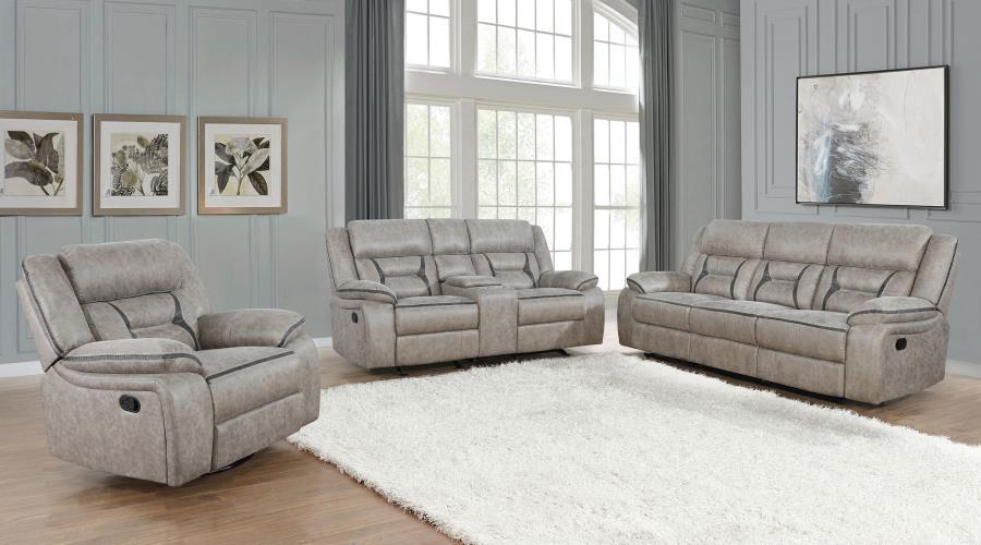 Upholstered Manual Reclining Sofa Set