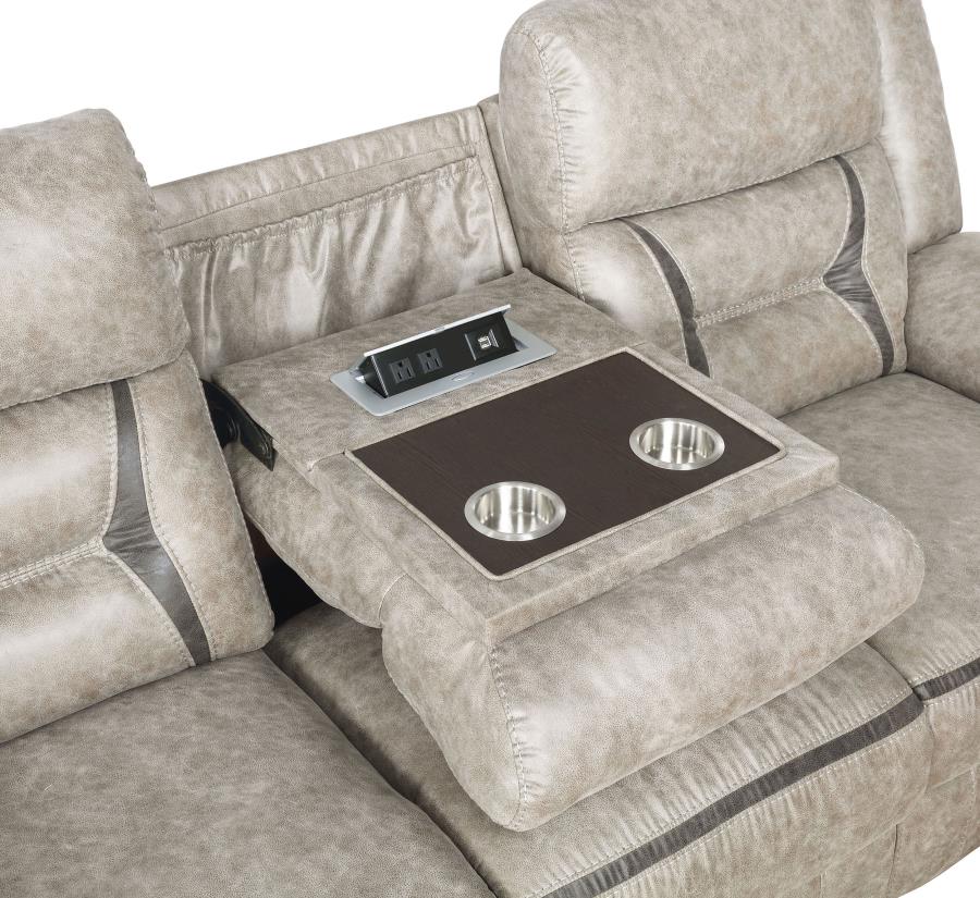 Upholstered Manual Reclining Sofa Set