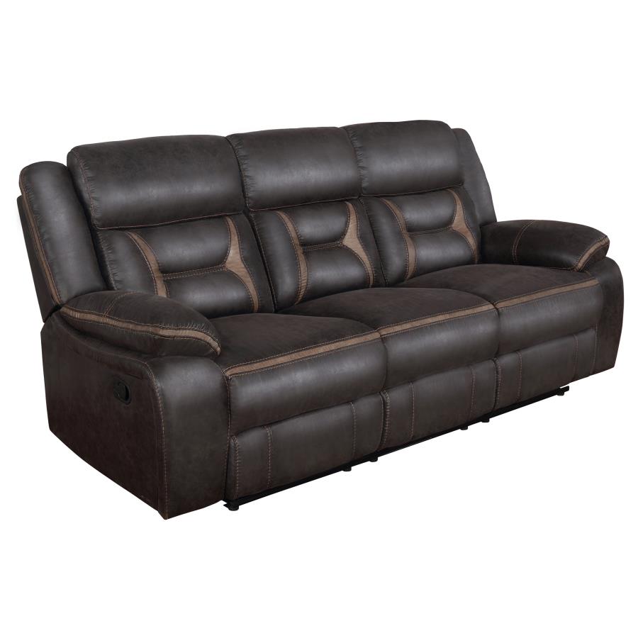 Upholstered Manual Reclining Sofa Set