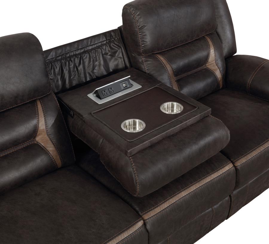 Upholstered Manual Reclining Sofa Set