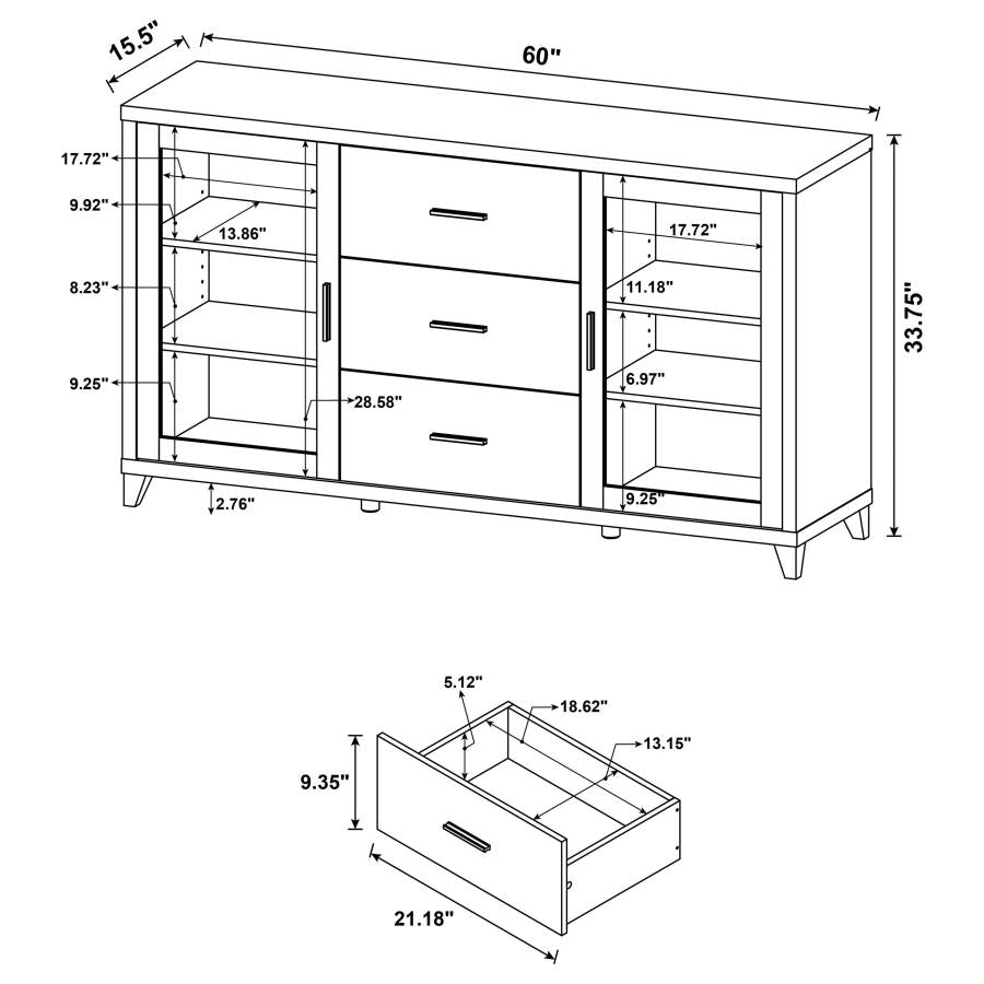 60-inch TV Stand Cappuccino