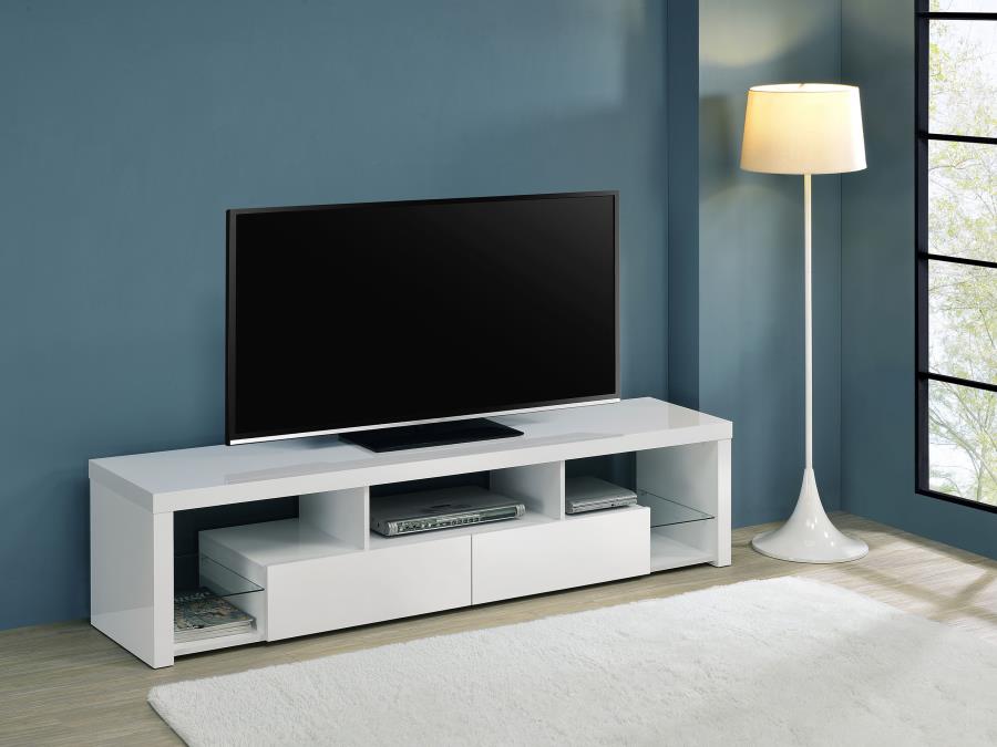 71-inch TV Stand High Gloss White